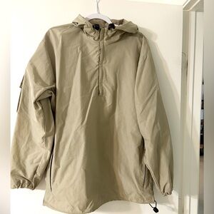 Men’s Large Max Austin Rain Repellant Windbreaker Lightweight Taupe